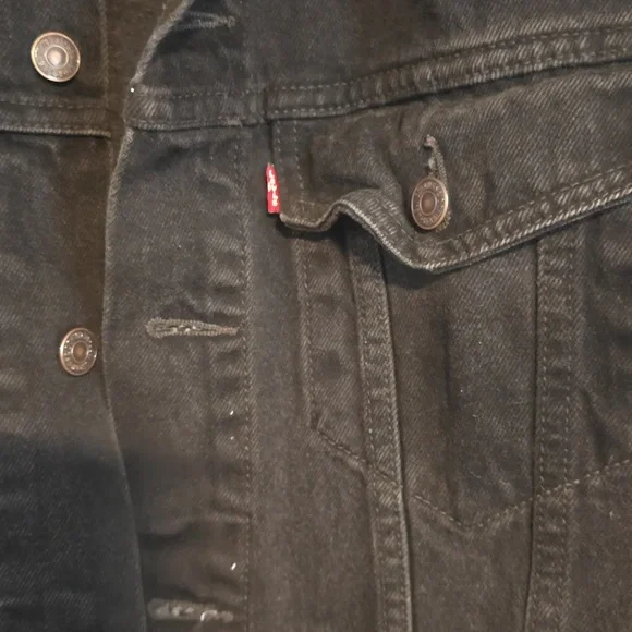 Vintage Levi Strauss & Co 70507 Black Denim Jacket Made In Colombia - Picture 4 of 8